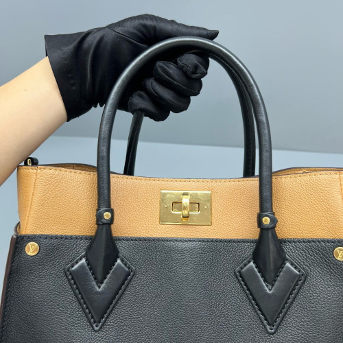 Louis Vuitton On My Side MM Monogram Black Brown Louis Vuitton On My Side MM Monogram Black Brown