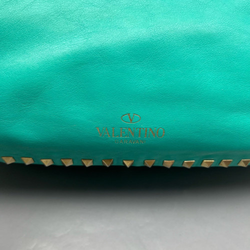 Valentino Rockstud Tote Bag Calfskin Green Valentino Rockstud Tote Bag Calfskin Green