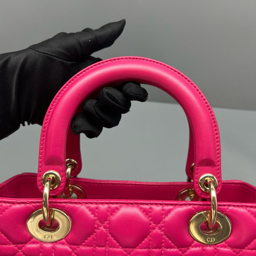 Dior Small Lady Dior Calfskin Fuchsia Dior Small Lady Dior Calfskin Fuchsia