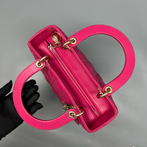 Dior Small Lady Dior Calfskin Fuchsia Dior Small Lady Dior Calfskin Fuchsia