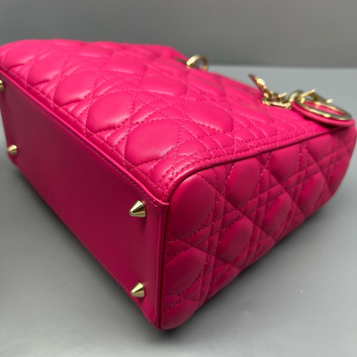 Dior Small Lady Dior Calfskin Fuchsia Dior Small Lady Dior Calfskin Fuchsia