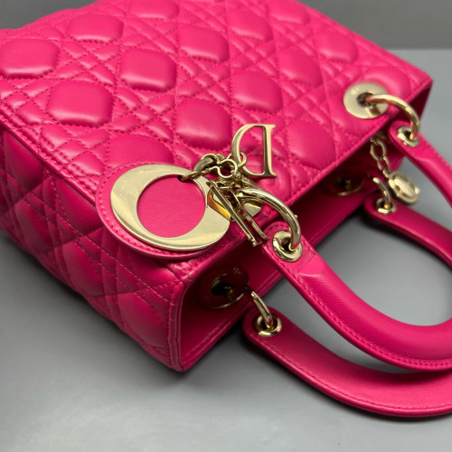 Dior Small Lady Dior Calfskin Fuchsia Dior Small Lady Dior Calfskin Fuchsia