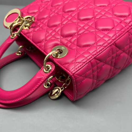 Dior Small Lady Dior Calfskin Fuchsia Dior Small Lady Dior Calfskin Fuchsia