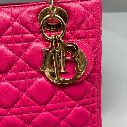 Dior Small Lady Dior Calfskin Fuchsia Dior Small Lady Dior Calfskin Fuchsia
