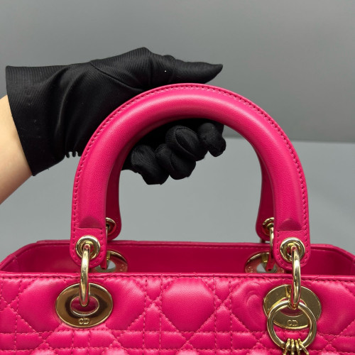 Dior Small Lady Dior Calfskin Fuchsia Dior Small Lady Dior Calfskin Fuchsia