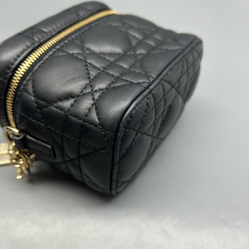 Dior Micro Lady Dior Vanity Case Calfskin Black
