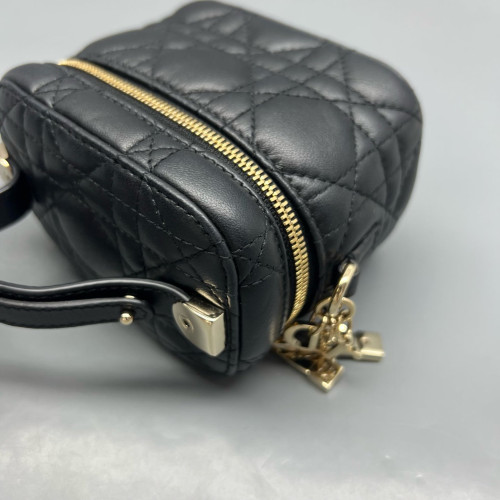 Dior Micro Lady Dior Vanity Case Calfskin Black