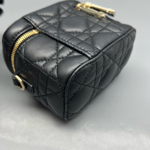 Dior Micro Lady Dior Vanity Case Calfskin Black