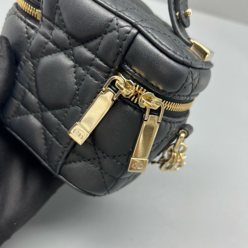 Dior Micro Lady Dior Vanity Case Calfskin Black