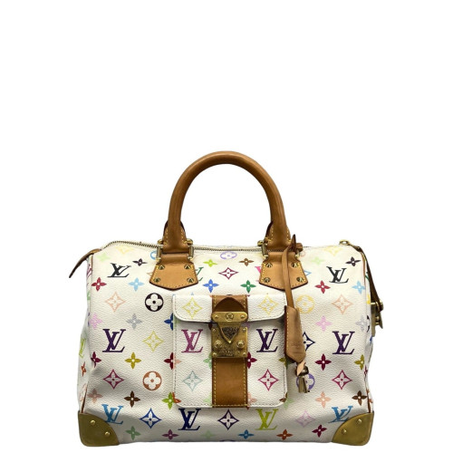 Louis Vuitton Speedy 30 Monogram Multicolor White