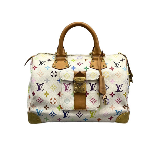 Louis Vuitton Speedy 30 Monogram Multicolor White