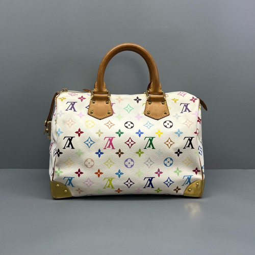 Louis Vuitton Speedy 30 Monogram Multicolor White