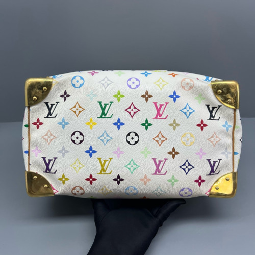 Louis Vuitton Speedy 30 Monogram Multicolor White