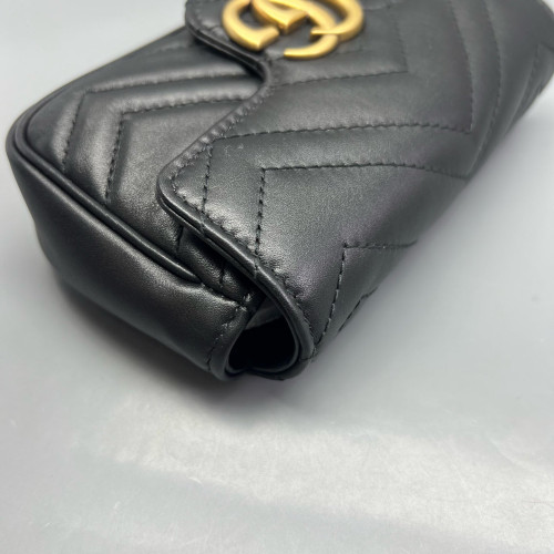 Gucci Super Mini GG Marmont Calfskin Black Gucci Super Mini GG Marmont Calfskin Black