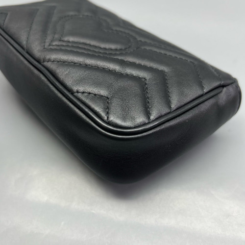 Gucci Super Mini GG Marmont Calfskin Black Gucci Super Mini GG Marmont Calfskin Black