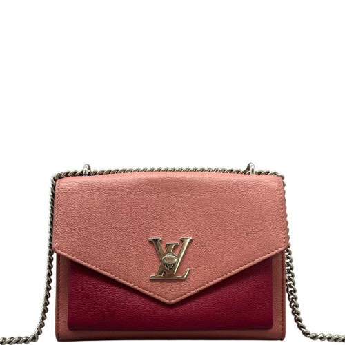 Louis Vuitton Mylockme Chain Bag BB Calfskin Pink Red