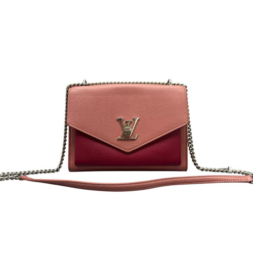 Louis Vuitton Mylockme Chain Bag BB Calfskin Pink Red