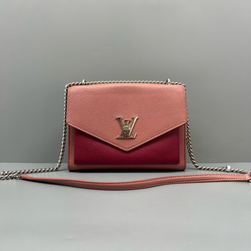 Louis Vuitton Mylockme Chain Bag BB Calfskin Pink Red