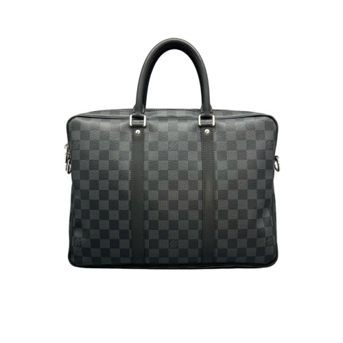 Louis Vuitton Porte Documents Voyage PM Damier Graphite Black