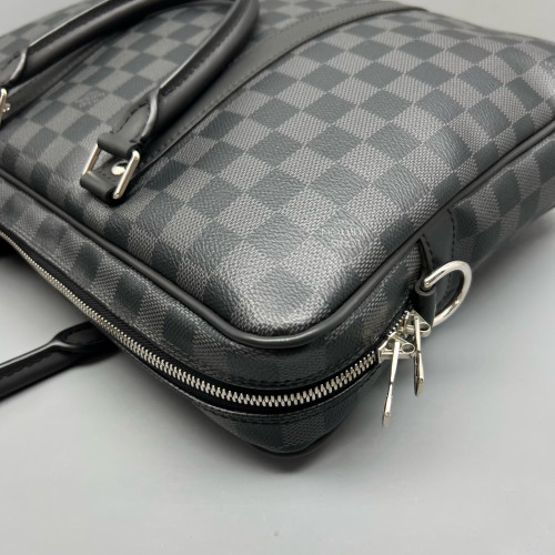 Louis Vuitton Porte Documents Voyage PM Damier Graphite Black