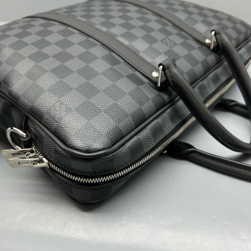 Louis Vuitton Porte Documents Voyage PM Damier Graphite Black