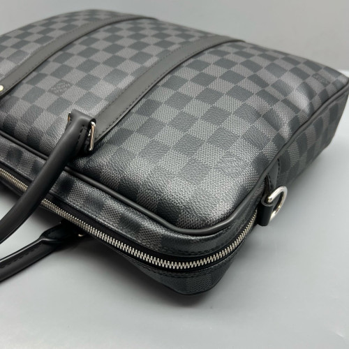 Louis Vuitton Porte Documents Voyage PM Damier Graphite Black