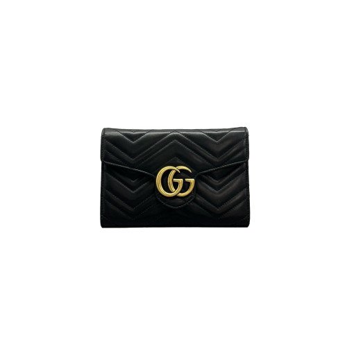 Gucci Matelasse GG Marmont Chain Wallet Calfskin Black Gucci Matelasse GG Marmont Chain Wallet Calfskin Black
