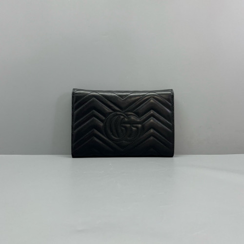 Gucci Matelasse GG Marmont Chain Wallet Calfskin Black Gucci Matelasse GG Marmont Chain Wallet Calfskin Black