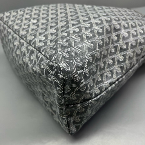 Goyard Boheme Hobo Goyardine Grey White