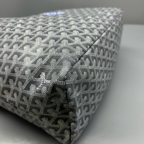 Goyard Boheme Hobo Goyardine Grey White