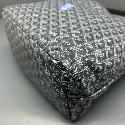 Goyard Boheme Hobo Goyardine Grey White