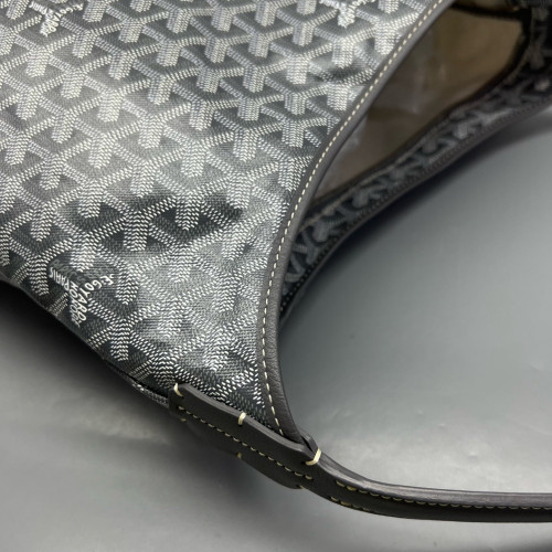 Goyard Boheme Hobo Goyardine Grey White