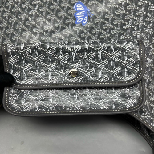 Goyard Boheme Hobo Goyardine Grey White