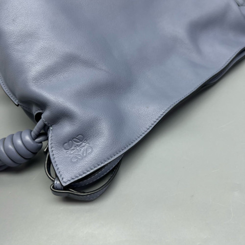 Loewe Medium Flamenco Knot Clutch Calfskin Dusty Blue