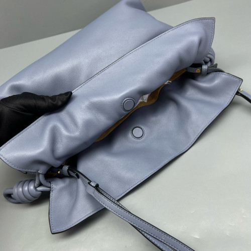 Loewe Medium Flamenco Knot Clutch Calfskin Dusty Blue