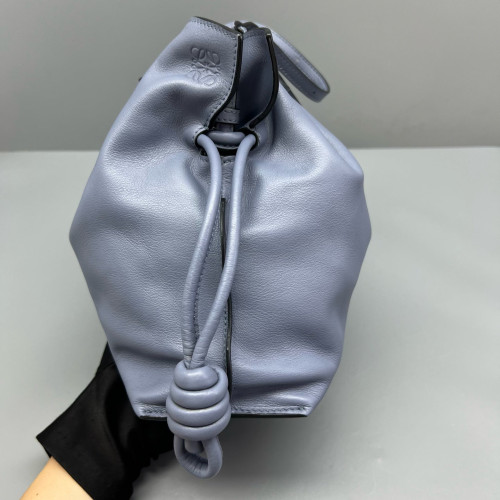 Loewe Medium Flamenco Knot Clutch Calfskin Dusty Blue