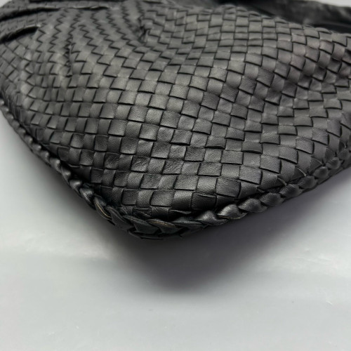 Bottega Veneta Maxi Veneta Hobo Calfskin Intrecciato Black