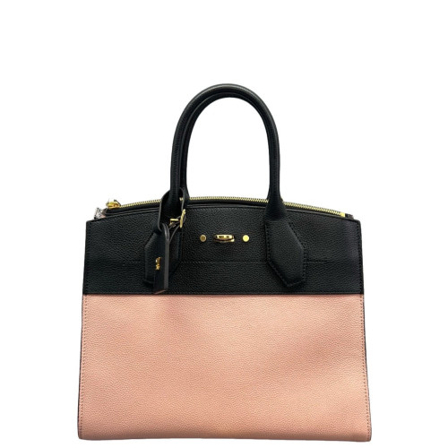 Louis Vuitton City Steamer MM Calfskin Black Pink