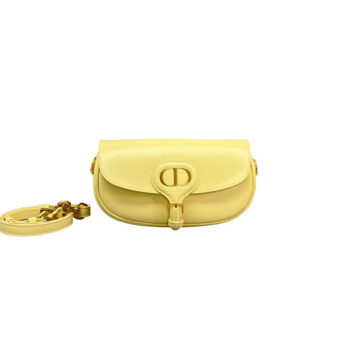 Dior East West Bobby Flap Calfskin Light Yellow