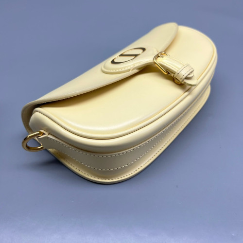 Dior East West Bobby Flap Calfskin Light Yellow