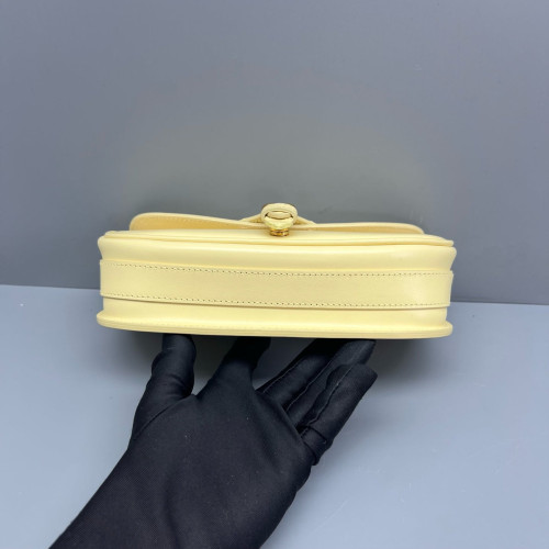 Dior East West Bobby Flap Calfskin Light Yellow