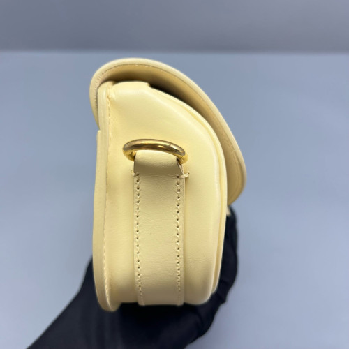 Dior East West Bobby Flap Calfskin Light Yellow
