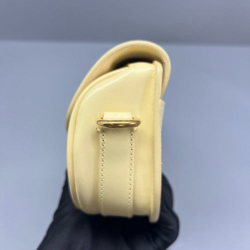 Dior East West Bobby Flap Calfskin Light Yellow