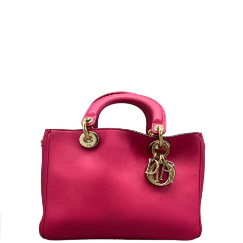 Dior Small Diorissimo Tote Calfskin Fuchsia