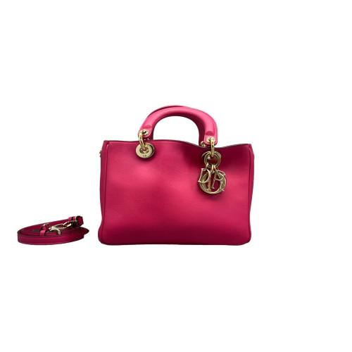 Dior Small Diorissimo Tote Calfskin Fuchsia