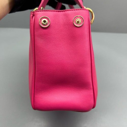 Dior Small Diorissimo Tote Calfskin Fuchsia