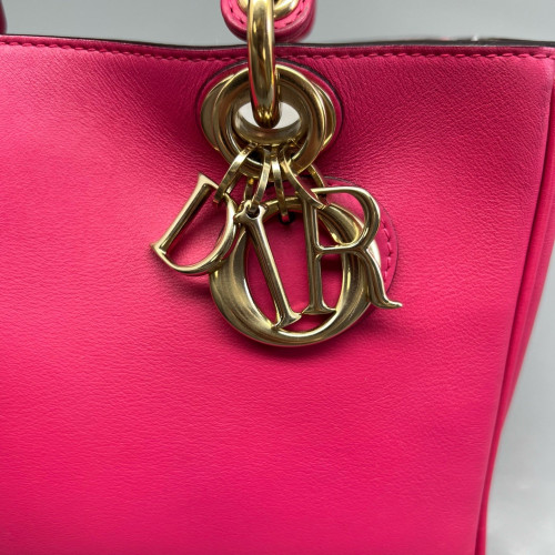 Dior Small Diorissimo Tote Calfskin Fuchsia