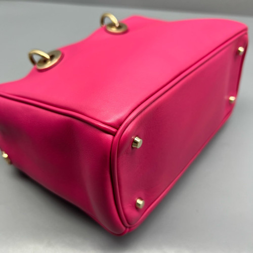 Dior Small Diorissimo Tote Calfskin Fuchsia