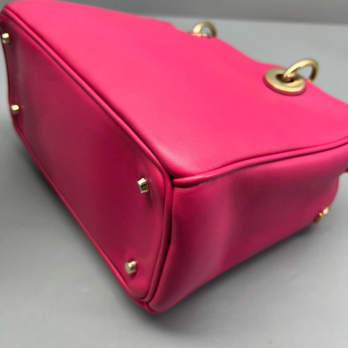 Dior Small Diorissimo Tote Calfskin Fuchsia