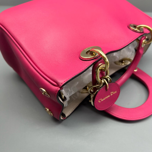 Dior Small Diorissimo Tote Calfskin Fuchsia